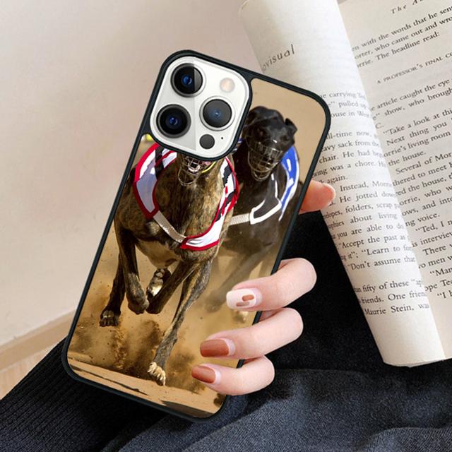 Awesome Sitting Fawn Greyhound Dog Phone Case Back Cover for IPhone 18 17 Air 16 15 14 13 11 12 Pro Max Plus