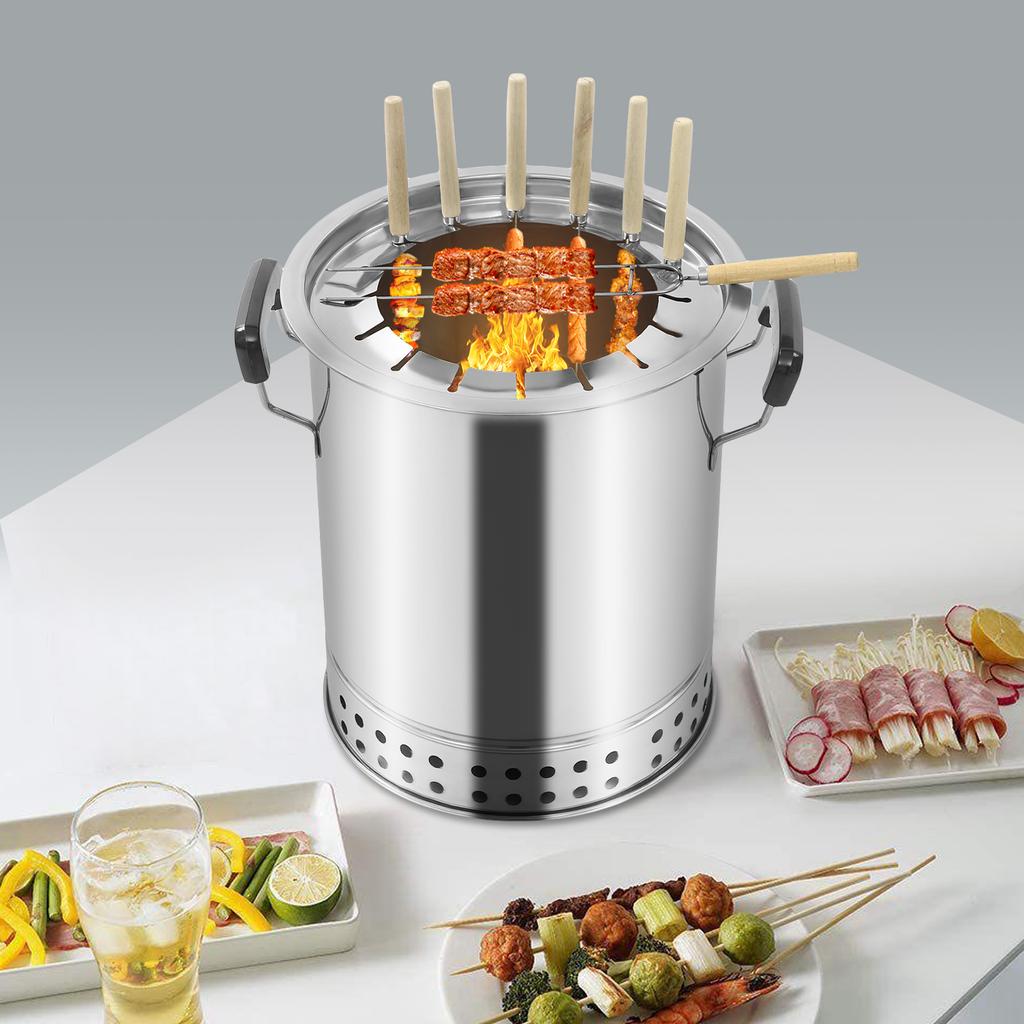 Charcoal Grill, Portable Compact Bbq Charcoal Grill, Portable Charcoal Grill Used In Ventilated Areas Both Indoors And Outdoors