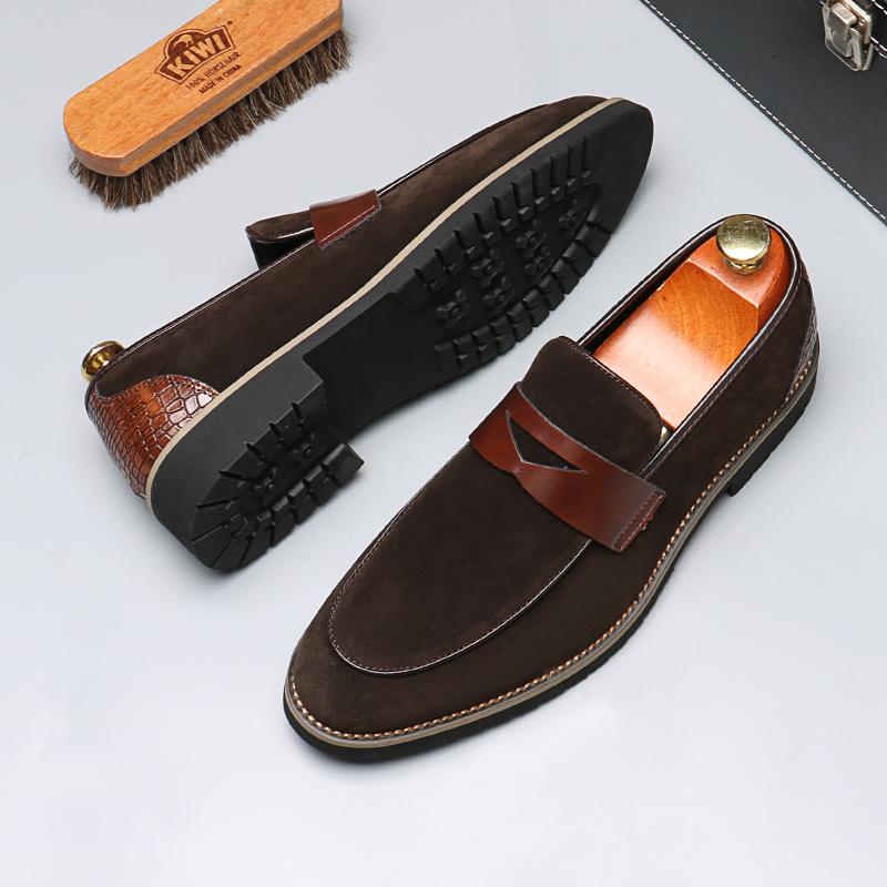 Fashion Fashion Men's Casual Leather Shoes Men Classic British Style Penny Loafers Moccasins Mens Party Wedding Outdoor Driving Flats