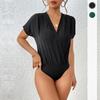 Woman Body Suits Women Loose V Neck Bodysuit for  Jumpsuit Women 2026 Black Office Overalls Clothes