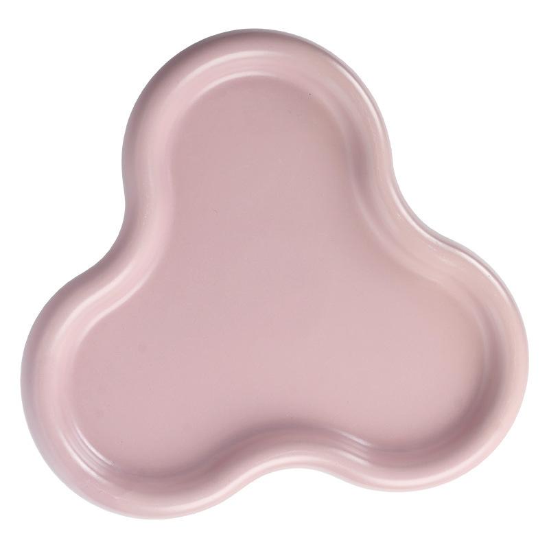 Cute Creative Ceramic Plates, Tableware, Irregular Shape, Exquisite Household Desserts, Heart Plate, Simple Fruit Plate