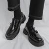 Fashion Casual thick soled men's leather shoes British style Party Business Outdoor Fashion Street loafer Derby Slip on New Hot selling