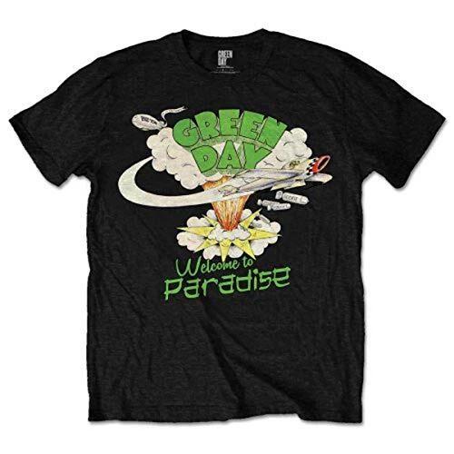 Green Day Men s Welcome to Paradise T-Shirt Black S