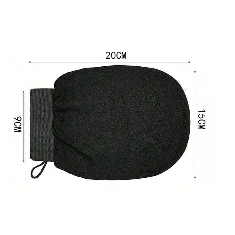 Cross All Black Exfoliating Scrubber: Dead Skin Remover & Back Scrubber Glove