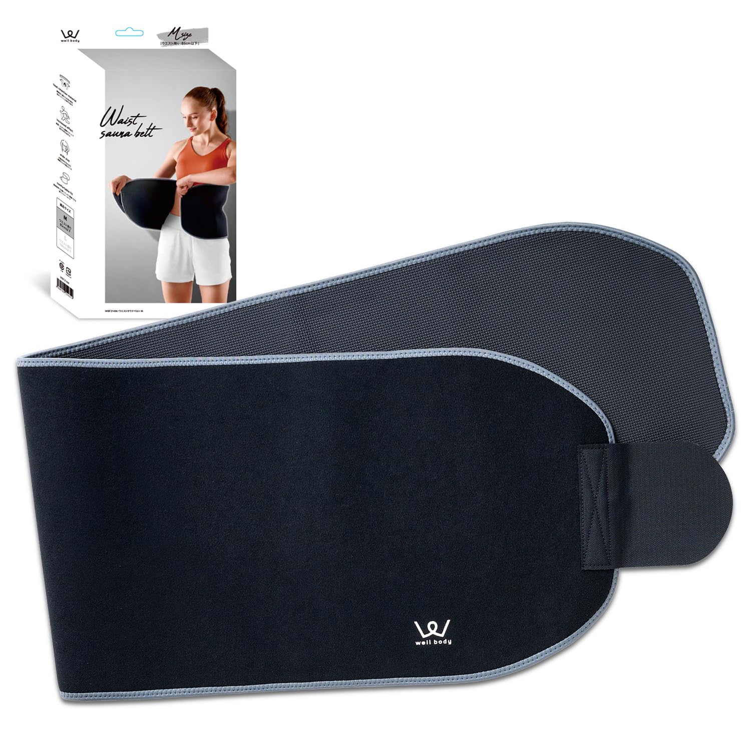 

ALINCO Waist Belt WBF214M, Shape-Up, Exercise, Abdominal, Sweat-Reducing Belt, Wide Size, Hook-and-Loop Closure, Easy On/Off, Unisex, Size M