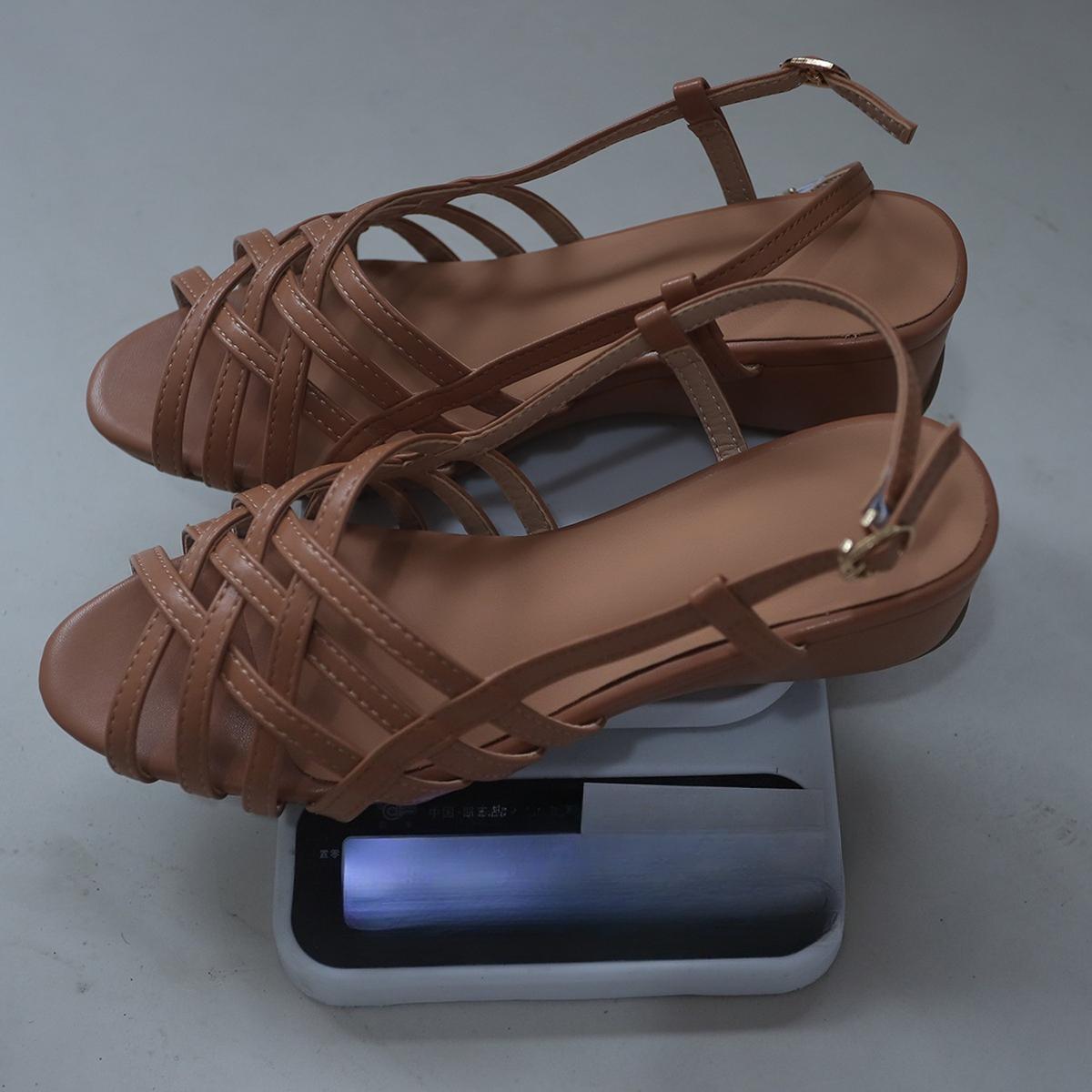 

Fashion Summer Platform Wedges Heel Women Sandals Fashion Open Toe Narrow Band Shoes Ladies Outdoor Dress Sandalias 42 коричневый