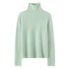 Lekasha Women's 100% Pure Cashmere High Neck Seamless Knit Jacket for Autumn and Winter