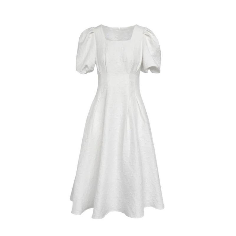Mid-length Dress Summer New Puff Sleeve Fairy Dress Fashion Trend Elegant High-end Women