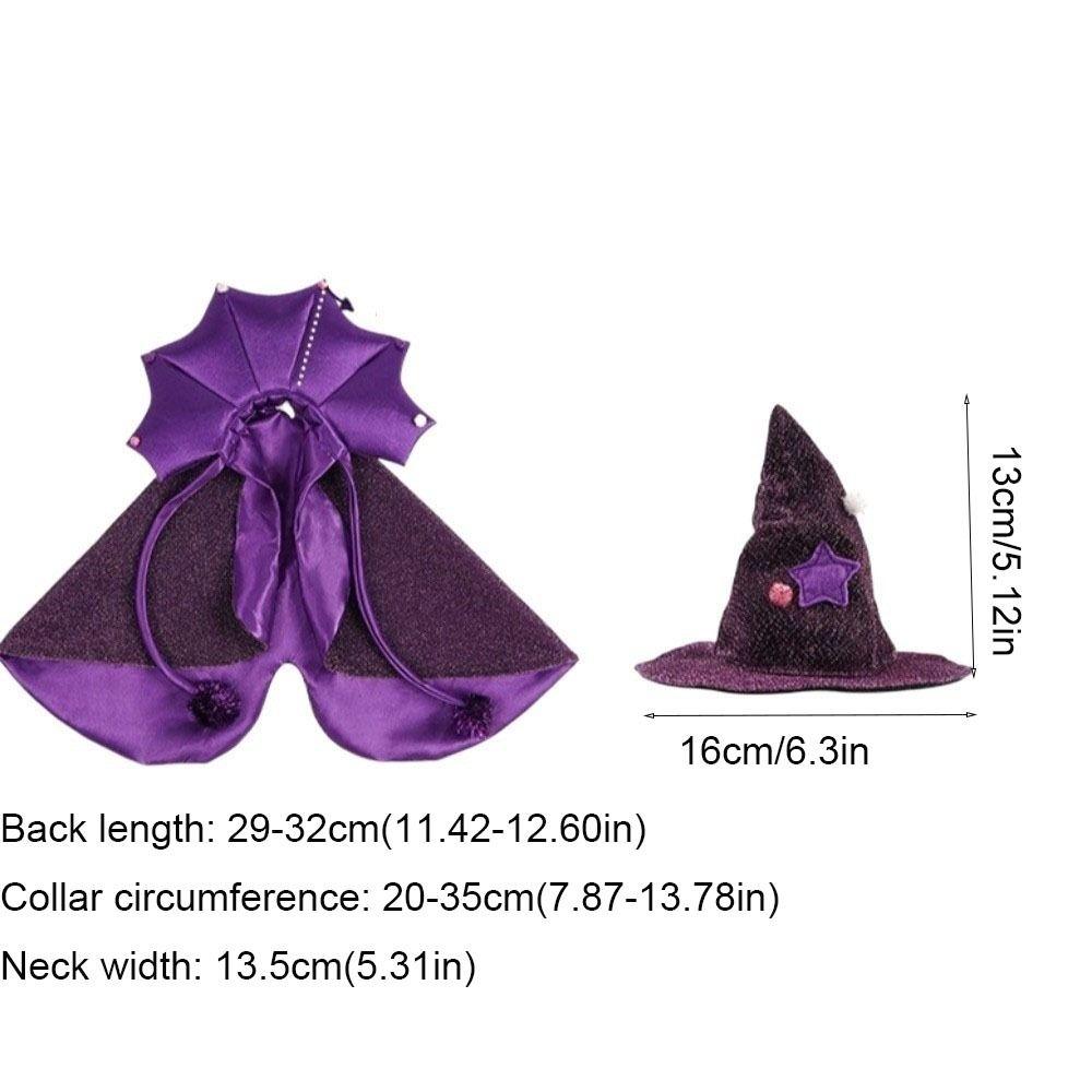Cloth Halloween Pet Cloak Star Dog Witch Costume Cute Pet Witch Cloak  Halloween Atmosphere