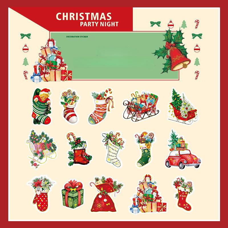 30pcs/lot Kawaii Scrapbook Stickers Christmas Series Diary Planner Decorative Craft Stationery Sticker LXY