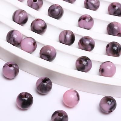 Jewelry Making Fashion 8mm Clouds Effect Loose Beads Round Beading Accessories Handwork Resin Imitation Jade Stone 30pcs  Pendant Accessories