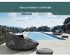 Round Rattan Outdoor Sofa Bed for Patio, Terrace, or Poolside Lounge