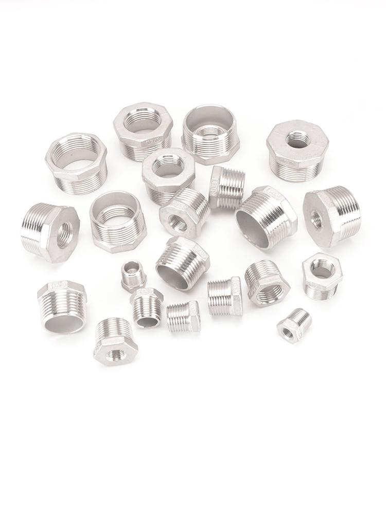 Reductor Buching din Oțel Inoxidabil 304: Reductor de 1,5", 1,2", 1" la 3 minute, 2 minute, 1 minut cu filet exterior și interior