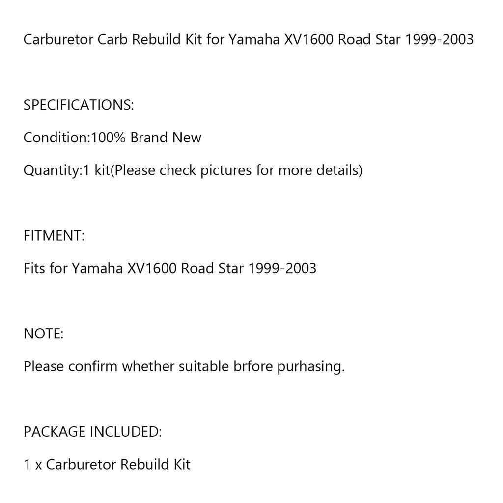 Carburetor Repair Kit Replacement for Yamaha XV1600 Road Star 1999-2003