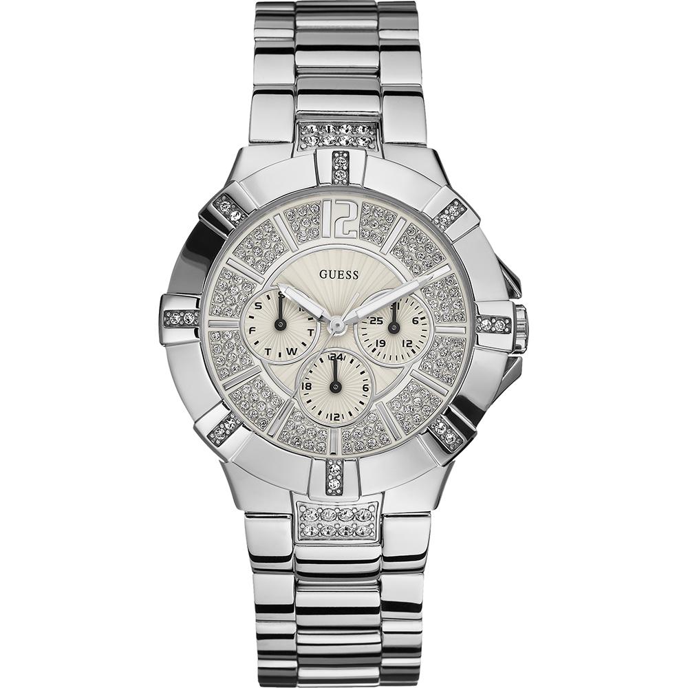 GUESS Vista Silver Stainless Steel Female Quartz Watch W12080L1 серебряный