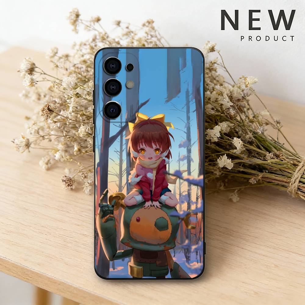 Anime C-Clannad Das süßeste Handyhülle Für Samsung S26,25,24,23,22,21,20,30,Ultra,Plus,Fe,Lite Schwarzes Gehäuse