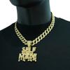 European and American Necklace SELFMADE Double Row Letter Pendant, Personalized and Creative Hip-hop Necklace