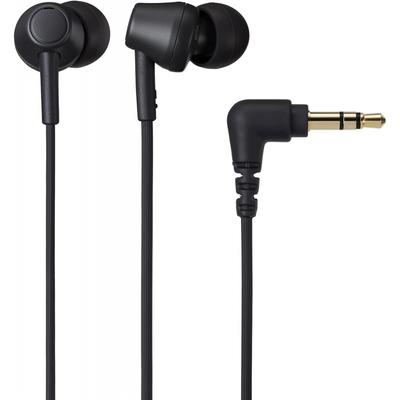 Audio Technica Ath Ck350x Bk Earphones  Wired Canal Type  Recycled Plastic Blend  Antibacterial  Small  Black  Black