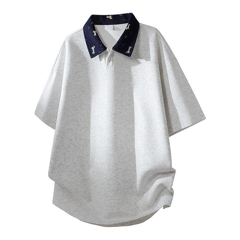 

2026 Summer Men s & Unisex College-Style Short-Sleeved POLO Shirt - New High-End Two-Piece Design M білий