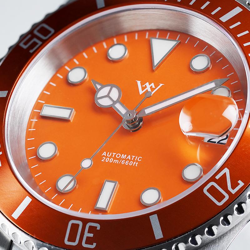 WM Watch Automatic Mechanical Men Watches NH35 Sapphire Four Colors Casual 200M Water Resistant Man Welly Merck Watch WM229