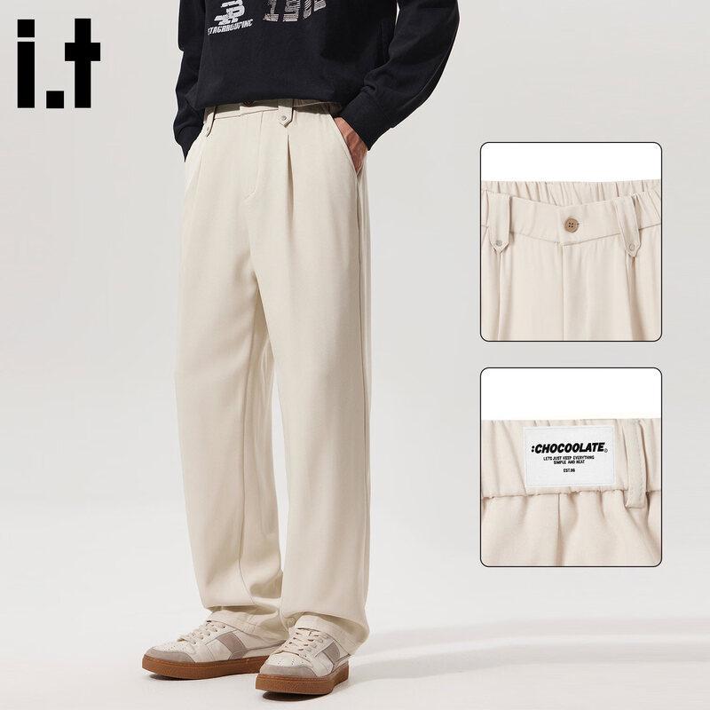 CHOCOOLATE Men's Vintage Drape Loose Casual Trousers