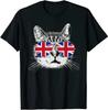 Men's and Women's T-shirts NEW LIMITED UK Flag Cat Lover Premium Great Gift Idea Tee T-Shirt Size S-3XL