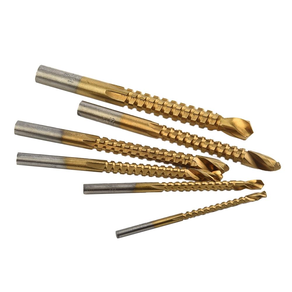 Coated High Speed Lots Drill 3/4/5/6/6.5/8mm Hss Steel 6pcs Kit Titanium Bits