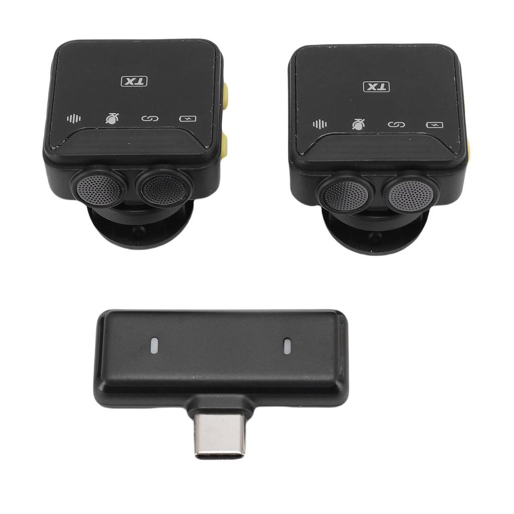 1'den 2'ye Mikrofon Gürültü Azaltıcı Kare Yaka Mikrofonu Kayıt VLog'ları Canlı Yayınlar Röportajlar için