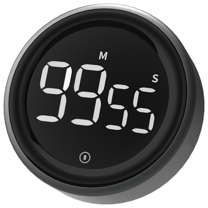 

A78E-Digital Kitchen Timer With Visual Countdown, Count Up, Loud Alarm, And Magnetic Backing For Enhanced Cooking And Baking чорний