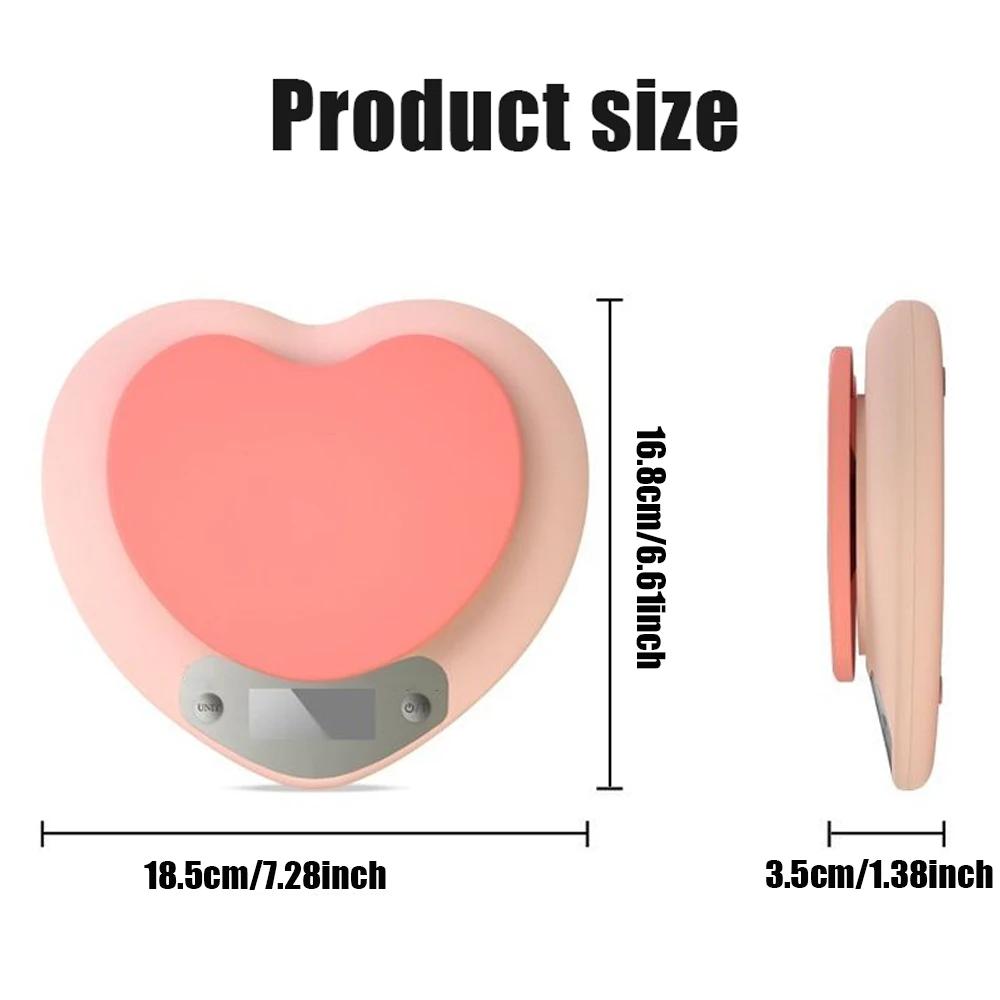 Heart-shaped Kitchen Scale Pink Food Balance Measuring Weight In Grams Portable Electronic Scales Baking Tools