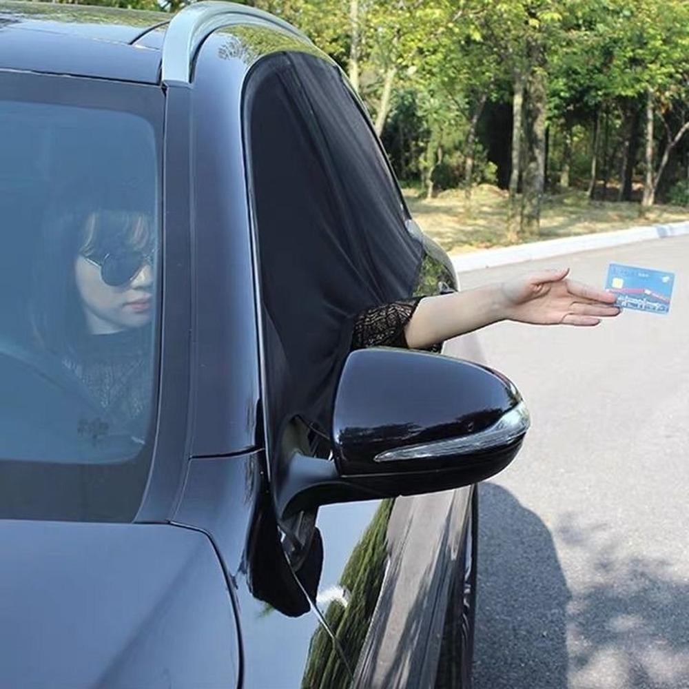 4PCS/1set Japanese Car Window Screen Door Covers SUV Universal Side Car Sun Window Shades for Baby Mesh Sleeve Car Mosquito Net