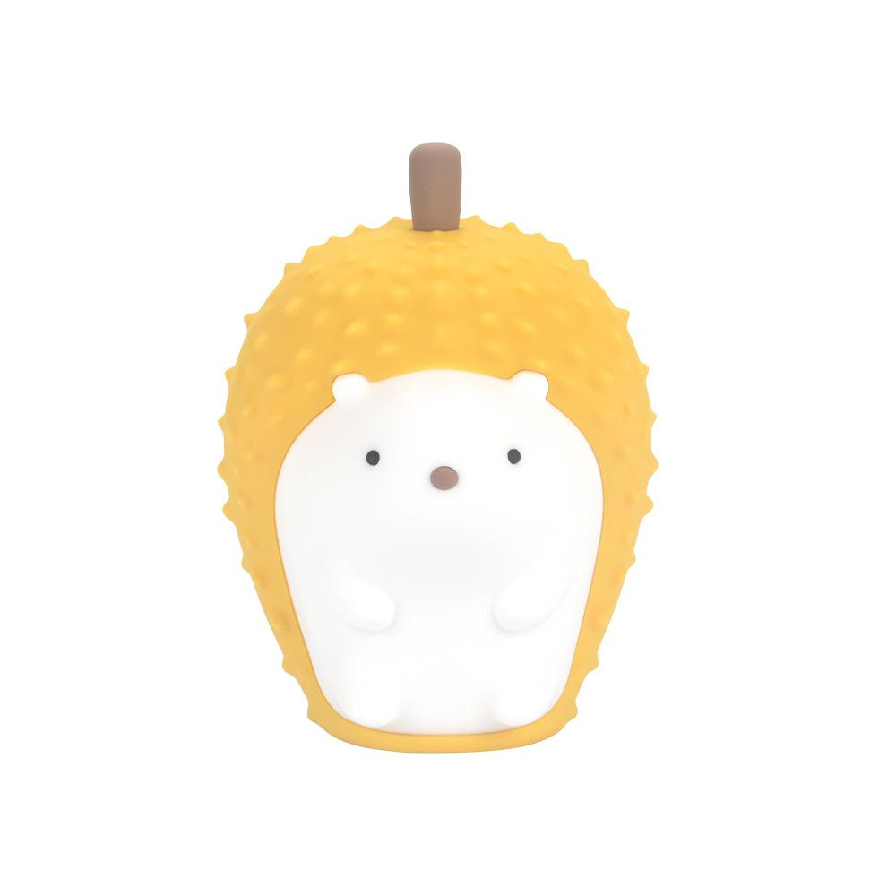 

Ночники-ёжики с регулируемой яркостью, цветные светодиодные лампы для спальни, прикроватные светильники с зарядкой через USB 4.6W жёлтый