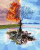 Painting by Numbers Creative Paintings Canvas Pictures Tree Four Seasons