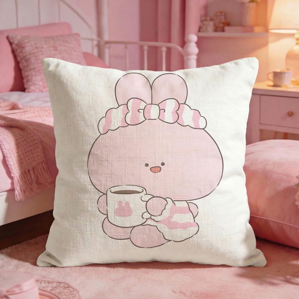 Asamimichaan AAsleeps Cute Cushion Cover Premium Comfort Reversible Pillow Cove Two In One Design For Any Room  Car Interior