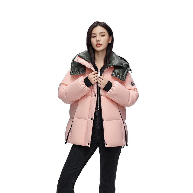 

Женский пуховик YAYA 2024 Осень/Зима средней длины с капюшоном и высоким воротником L