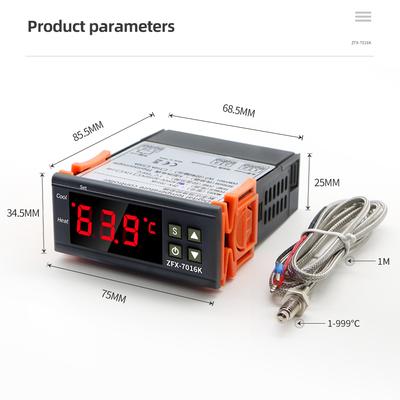 ZFX-7016K Temperature Controller LCD Digital Thermostat Switch Accuracy Thermometer Thermoregulator With K-type Sensor for Home