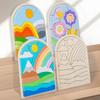 Educational Wooden Children's Cartoon Three-dimensional Rainbow Jigsaw Puzzle Training Concentration Early Education Building Blocks Color Cognition