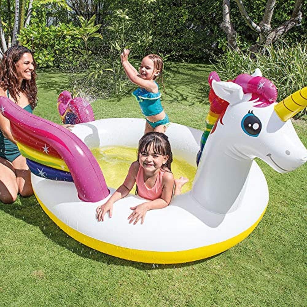 INTEX Mystic Unicorn Spray Pool, 272 X 193 X 104 Cm, 57441 [Official Japanese Product]