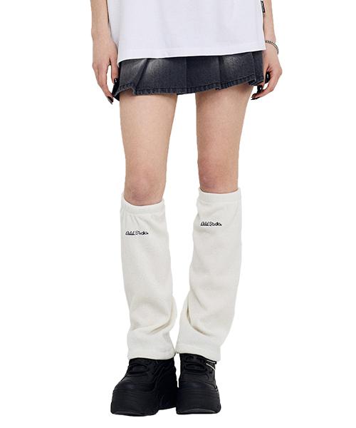 ODDSTUDIO Odd Signature Logo Leg Warmers - Ivory