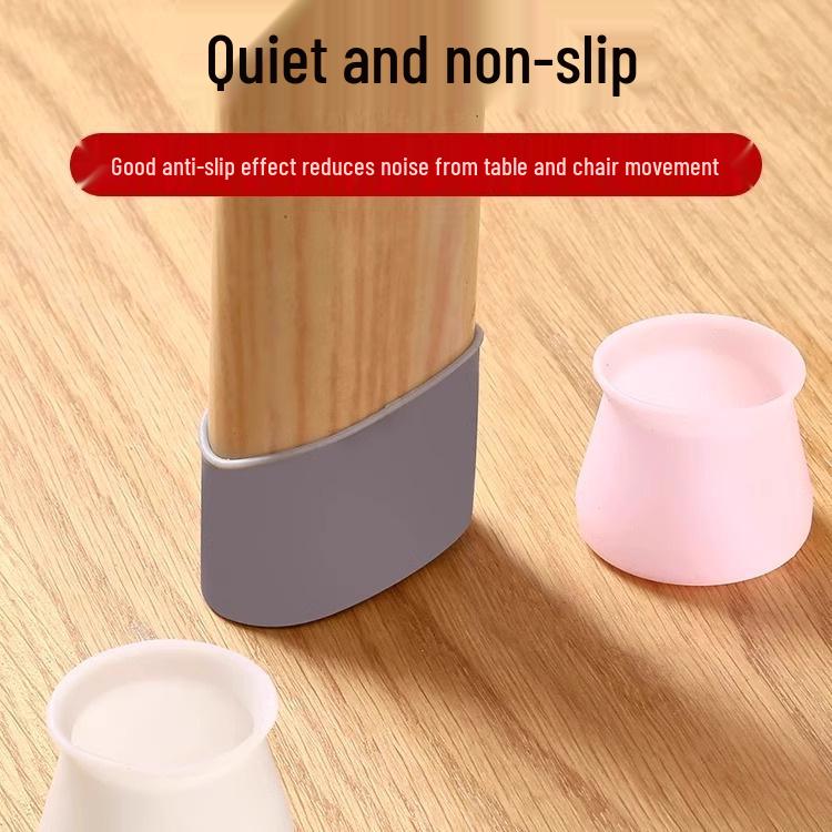 Silicone Non-Slip Chair and Table Leg Covers - Thick, Universal, Wear-Resistant Protection Pads