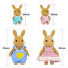 Miniature Dollhouse Pretend Play Figures for Kids Dollhouse Forest Family Doll Rabbit Bear Squirrel Family Animal Birthdays Gift