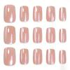 24 Nail Art Nail Pads, Simple Nude Cat Eyes, Small Fresh Fake Nail Patches, Wearing Nail