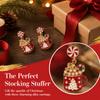 Rhinestone Christmas Earrings Dripping Oil Christmas Jewelry Sweet Xmas Drop Dangle Stud  Party