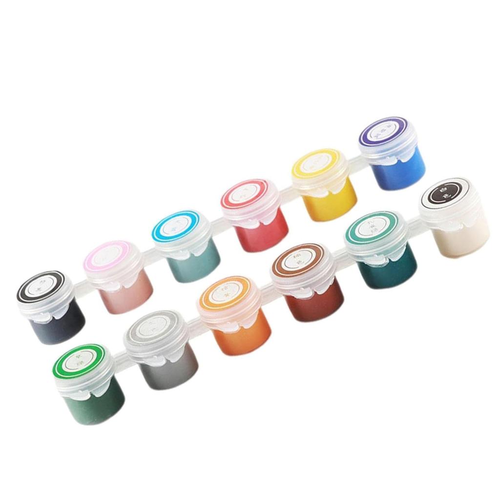 12 Colors Ceramic Paint Set Vibrant Colors Ceramic Painting Pigment Kit Mixable Pottery Art Paint Pigment for Kids