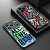 Thin Ring Magnetic For Magsafe Case For iPhone 17 Pro Max Case iPhone 16 15 14 13 Pro Max 17E Letter Doodle Print Hybrid TPU+PC Matte Cover