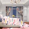 2pcs - Working Rabbit - Printed Curtain, Polyester Semi-transparent - Suitable for Home Decor (excluding Poles)