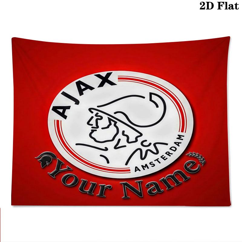 AFC Ajax Custom Name Wall Tapestry Aesthetic Wall Hanging Printed Fabric Blanket Decorative Tapestries for Bedroom Living Room Home Decor