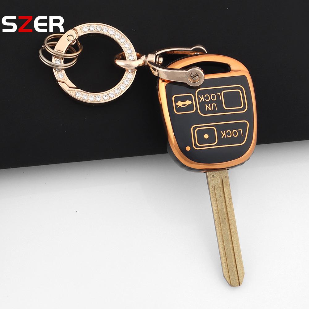 New For Toyota Fj Cruiser Land Yaris Echo For Lexus Es Gs Ls Is Rx Sc Lx Rx400H Keychain Tpu Car Key Case Protect Cover