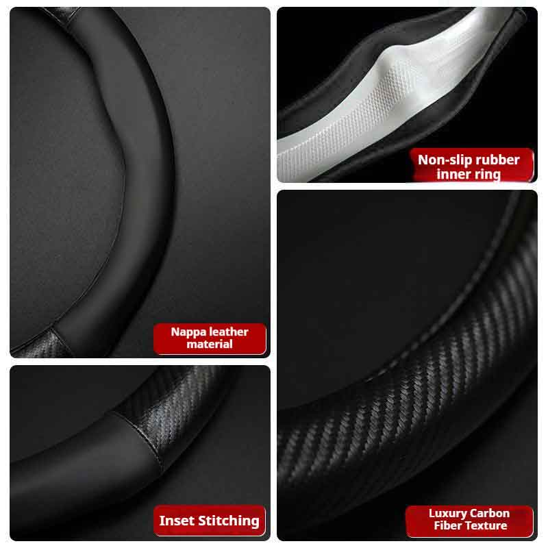 Leather Car Steering Wheel Cover for Volkswagen VW Golf 7 Mk7 Touran Up New Polo Jetta Passat B8 Tiguan Gti Gte Auto Accessories Os5