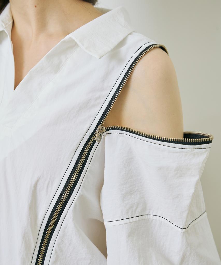 Yuseuteule Open Collar Windbreaker (White)